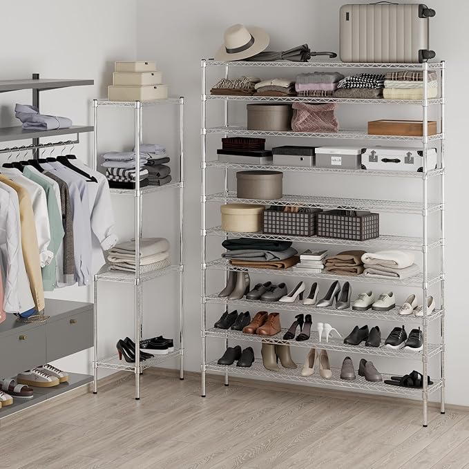 Regal Altair 14" Deep x 60" Wide x 86" Height Wire Shelving Kit | 10-Tier | NSF - Image 4