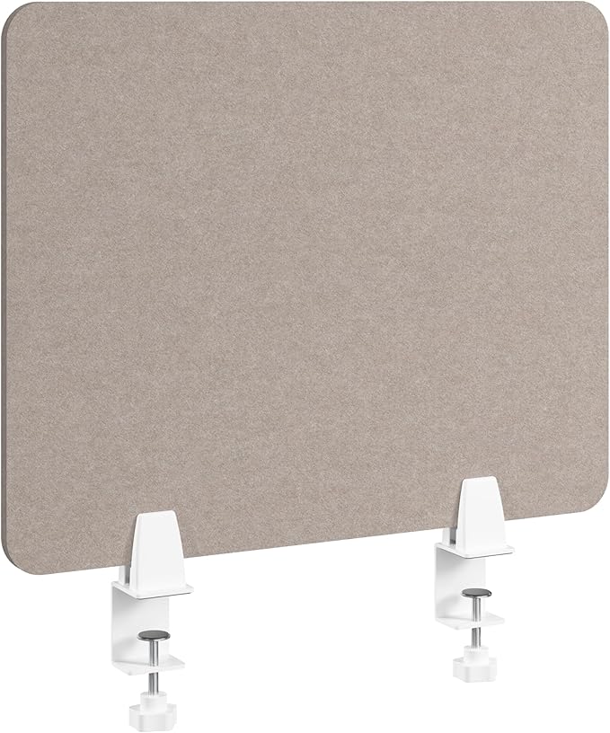 Bush Business Furniture 22W Desktop Privacy Screen in Warm Beige, Desk Mounted by Bush+Furniture