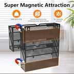KZWKRG Magnetic File Holder, Magnetic File Organizer Wall Mount, 5 Tier Hanging - Image 2