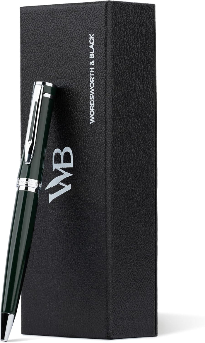 Wordsworth & Black Set Bolígrafo Recargable de Lujo para Escritura, Verde