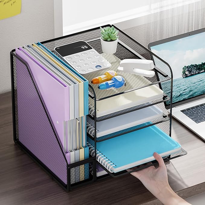 Marbrasse Desk Organizers and Accessories, 5-Tier Paper Letter Tray Organizer - Image 3