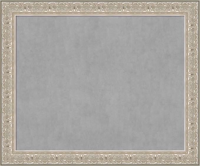 Amanti Art Silver Framed Magnetic Board 39x47 X-Large Vision Board by AmantiArt