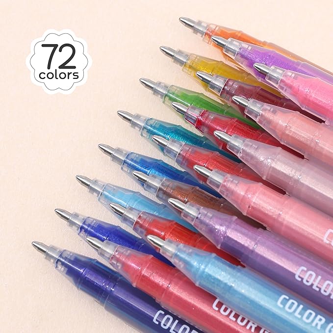 PHOSYNDYE 72 Color 1.0mm Big Hit Glitter Gel Pens - Image 4