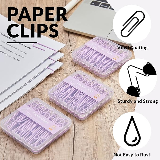 NEEWAY Colorful Large Paper Clips, 2 Inch Jumbo Paper Clips, 3 Pack of 50 - Image 4