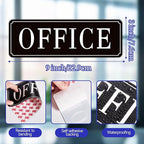 The Office Door Sign for Home and Business，Self-Adhesive Waterproof and - Image 2