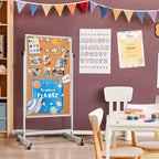 Double Sided Cork Board White Board, 32 x 48 inches Large Cork Board - Image 6
