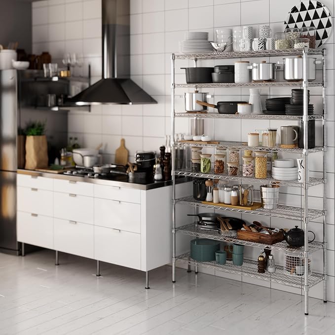 Regal Altair 14" Deep x 48" Wide x 74" Height Wire Shelving Kit | 8-Tier | NSF - Image 2