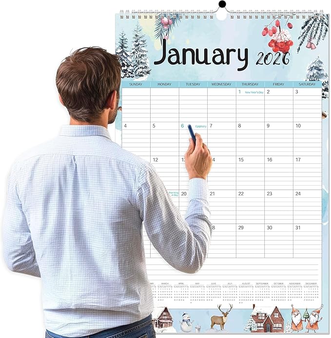GuassLee Extra Large Wall Calendar 2026, 24-Month Aesthetic Large Calendar Jan. by GuassLee