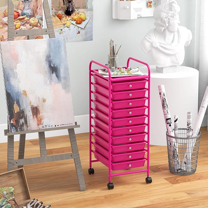 GLACER 10 Drawers Rolling Cart, Storage Cart - Image 2
