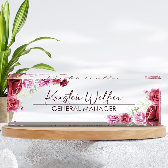 Personalized Name Plate for Desk, Custom Desk Name Plate, Acrylic Name Plate - Image 7