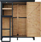 jocisland solid wood outdoor stotage cabinet shed, 5.15x2.75, view 9