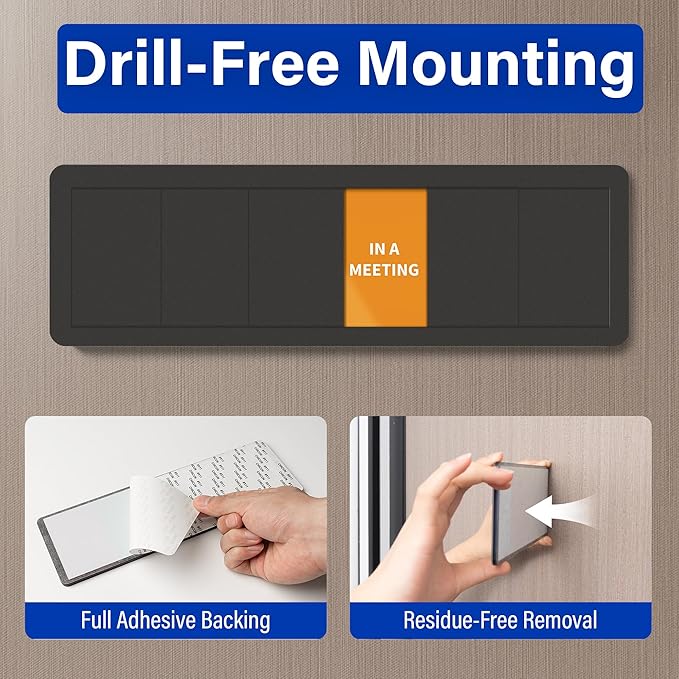 Office Door Signs with 6 Printed Status Options – Do Not Disturb, Out of Office - Image 5