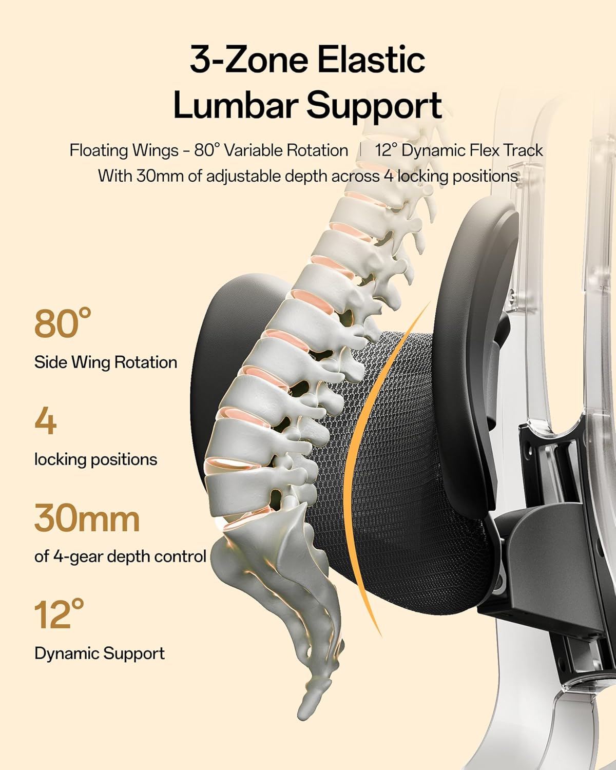 Hbada E3 Air 2026 Ergonomic Office Chair, 3-Zone Lumbar Support, Comfy Home O...