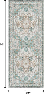 GENIMO 2x5 Runner Rugs for Hallway, Machine Washable Non Slip Vintage Rugs - Image 2