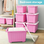 Nazhura Plastic Storage Bin, Stackable and Nestable Storage Boxes - Image 4