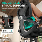 capot ergonomic mesh office chair, adjustable lumbar high, close-up detail