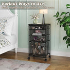 Sbanmao Rolling File Cart with 4 Storage Drawers, Filing Cabinet - Image 7