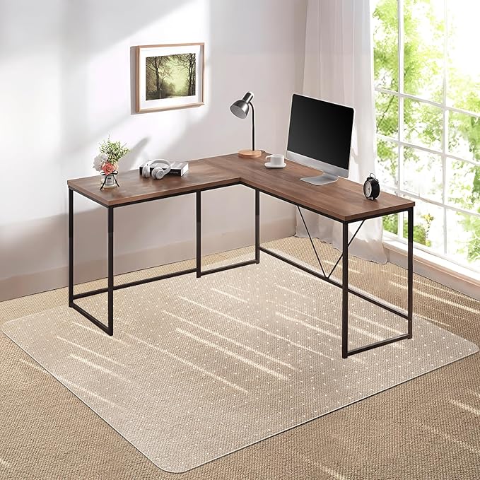 Kuyal Desk Chair Mat for Carpet, Office and Home, Easy Glide, Protects Floors by Kuyal
