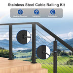 BLIKA 20Pack Black Cable Railing Adhesive Sleeves - Image 6