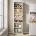 Cozy Castle Kitchen Pantry Cabinet, 4 Doors Open Countertop Utility Hutch - Image 3