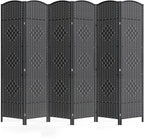 Cocosica 6 Panel Room Divider, 6Ft Folding Privacy Screen, Tall by cocosica