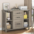 Vabches File Cabinet with 3 Drawers, Farmhouse Lateral File Cabinet Fits Files by Vabches