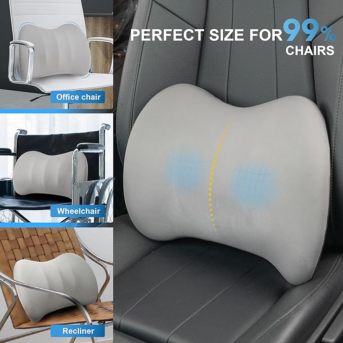 Lumbar Support Pillow for Car, Memory Foam Lumbar Pillow for Lower Back Pain - Image 8