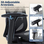 ergonomic office chair, mesh computer desk chairs with showing dimensions