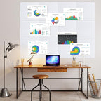 AKTOP White Cork Bulletin Board 47"x35", 12 Pack Removable Felt Cork Board Tiles - Image 6