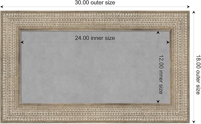 Amanti Art Silver Framed Magnetic Board 18x30 Small Vision Board - Image 3