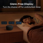 buffbee alarm clock with bluetooth speaker & fm showing dimensions