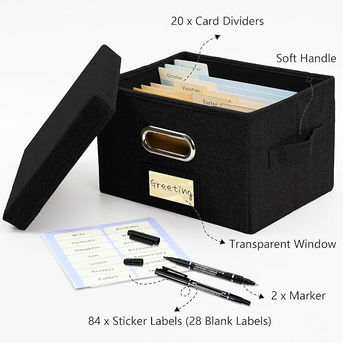 Remowith Greeting Card Organizer and Storage Box - Image 3