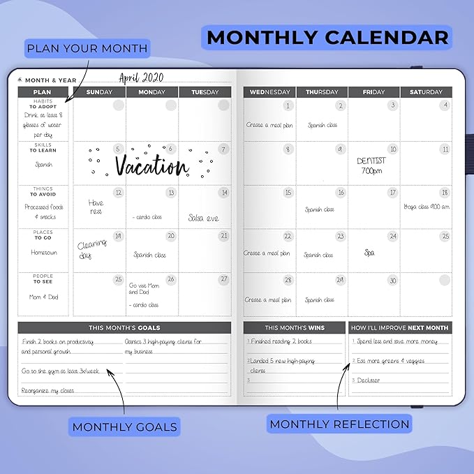 Clever Fox Planner – Undated Weekly & Monthly Planner - Image 4