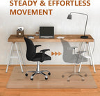 HOMEK Large Office Chair Mat for Hardwood Floor- 46" x 72" Clear Computer Desk - Image 5