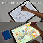 phylosal rechargeable a4 light pad with carry bag, front angle view