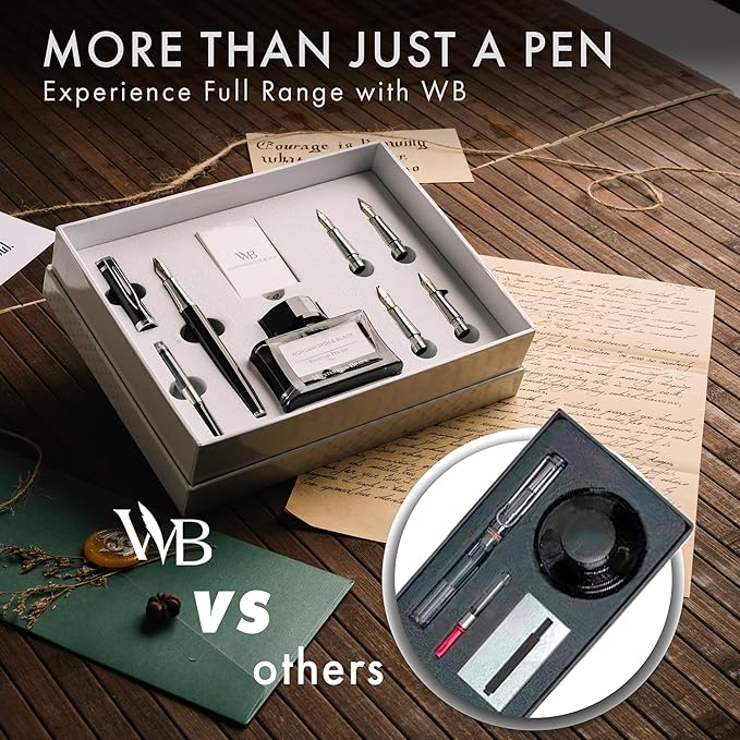 Wordsworth & Black Fountain Pen Gift Set, Includes Ink Bottle, 6 Ink Cartridges - Image 6