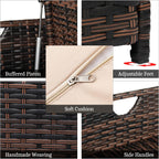 vingli 40 gallon rattan deck box with cushion showing dimensions
