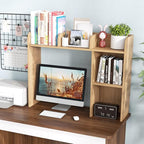 Tangkula Desktop Bookshelf, Countertop Storage Hutch - Image 2