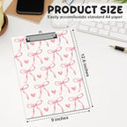 APIILVPQ Pink Clipboard，Bow Clipboards - Image 2