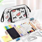 Bolaz Big Capacity Pencil Pen Case Pouch Bag School College Office Organizer - Image 5