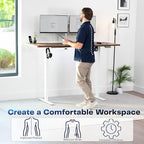 VIVO Electric 71 x 30 in Rustic Standing Desk, Memory Height Adjustment - Image 4