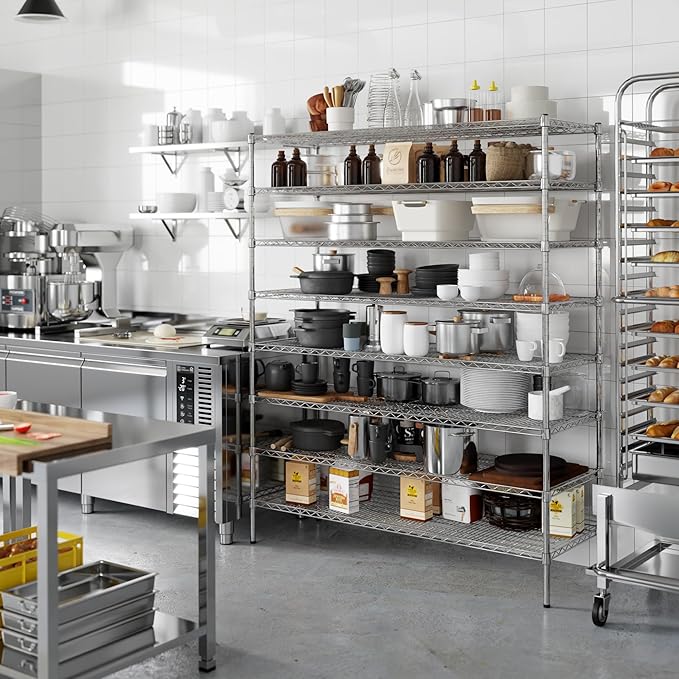 Regal Altair 21" Deep x 60" Wide x 74" Height Wire Shelving Kit | 8-Tier | NSF - Image 2