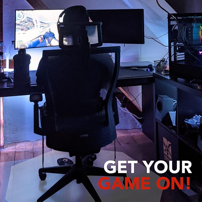 DESKU - Octagon Gaming Chair Mat, Computer and Office Chair Mat - Image 3