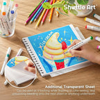 Shuttle Art Marker Pad, 8.9”x8.3” Portable Sketchbook, 40 Sheets Marker Drawing - Image 5