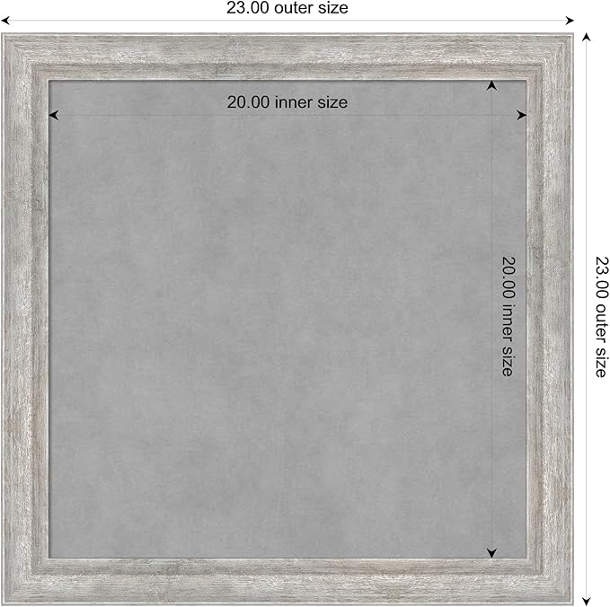 Amanti Art Silver Framed Magnetic Board 23x23 Medium Vision Board - Image 3