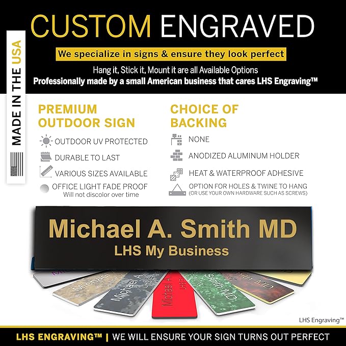 Custom Name Plate with Choice of Mounting - Image 2