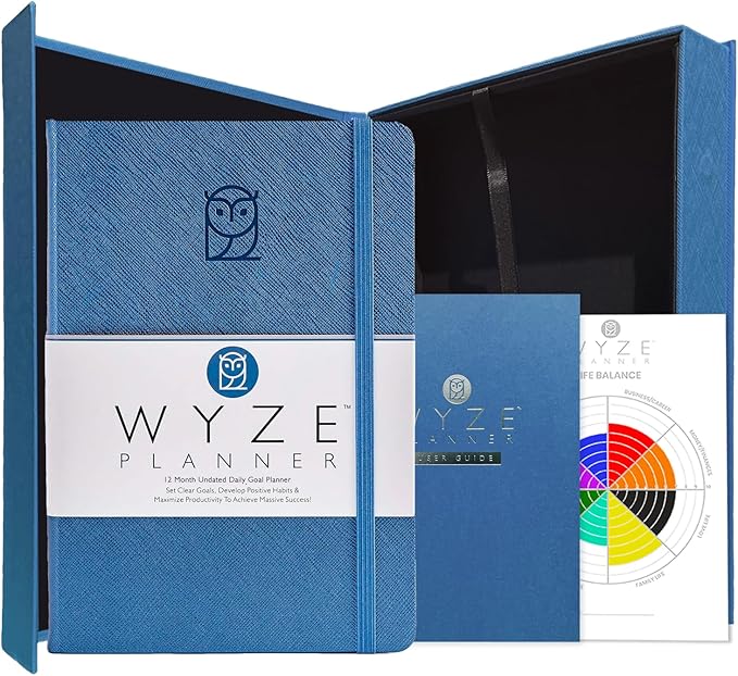 Wyze Planner Undated Daily Planner – 1-Year B5 Productivity Organizer by WYZEPLANNER