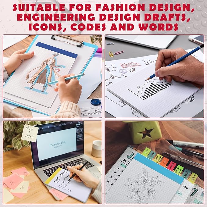 Jetec Small Graph Paper Notepad 5 x 8 Inch Mini Notebook Double Sided Memo Pads - Image 5