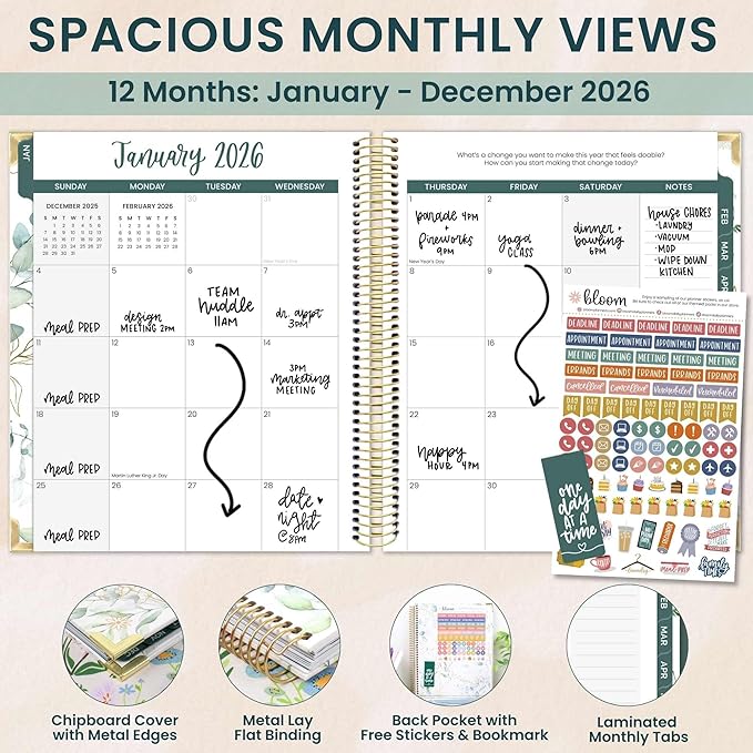 bloom daily planners 2026 Hardcover Calendar Year Goal & Vision Planner - Image 2