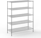 Regal Altair 24" Deep x 60" Wide x 74" Height Wire Shelving Kit | 5-Tier | NSF